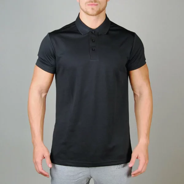 Quick dry polyester golf polo shirt in bulk