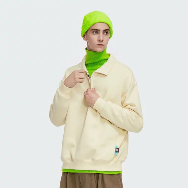 unisex fleece half zip up pullover