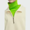 unisex fleece half zip up pullover - Image 4