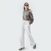 Woman loose pants with splitted ankle wholesale - Image 4