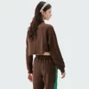 Womens quater zip up cropped pullover sweatshirt wholesale - Image 8