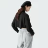 Ladies cropped off shoulder pullover jumper wholesale china - Image 10