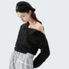 Ladies cropped off shoulder pullover jumper wholesale china - Image 9