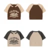 Custom printing short sleeve color contrast t shirt - Image 9