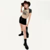 Custom printing short sleeve color contrast t shirt - Image 4