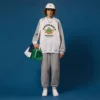 Puff printing oversized cotton fleece sweatshirt wholesale - Image 6