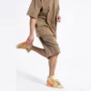 Mens snow wash raw edge french terry shorts - Image 14