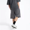 Mens snow wash raw edge french terry shorts - Image 9