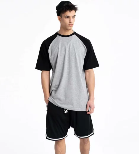Raglan sleeve t-shirt with shorts twin set wholesale China