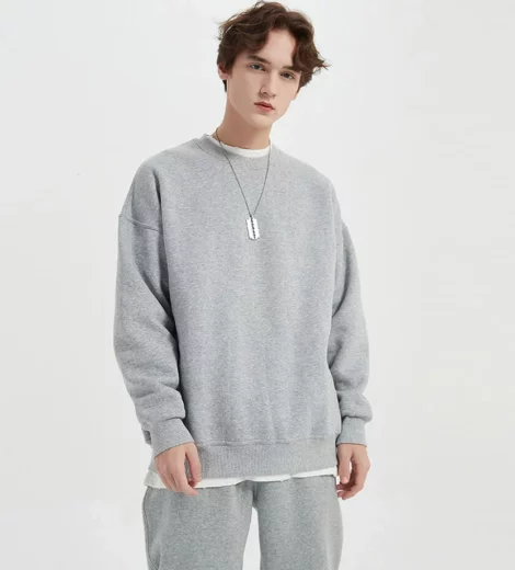 Custom design men drop shoulder sweatshirt