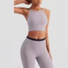 Private label woman ribbed tank top crop top manufacture - Image 2