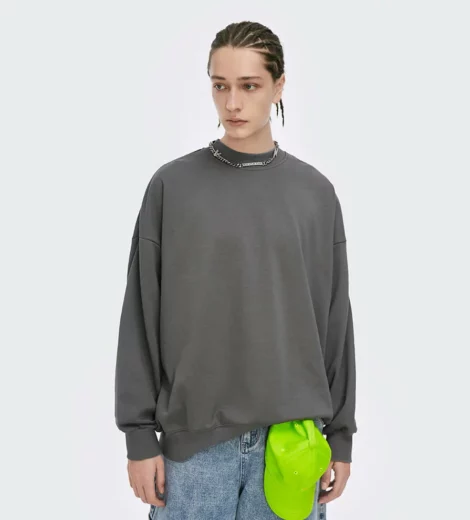 Crew neck boxy vintage sweatshirt wholesale