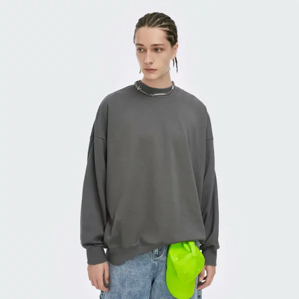 Crew neck boxy vintage sweatshirt wholesale