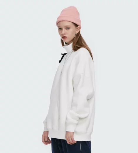 Custom cotton turtle neck sweatshirt unisex