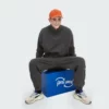 Mens turtle neck fleece sweatshirt with your design - Image 4