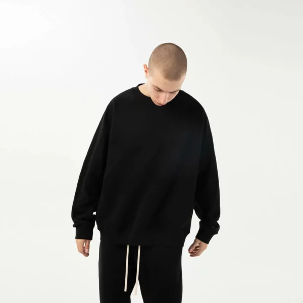 Custom mens loose fit fleece sweatshirt