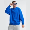 Unisex oversized fleece crew neck sweatshirt leisure wear - Image 10
