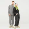 Acid wash unisex couple sweatsuit set bulk sale - Image 2