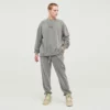 Acid wash unisex couple sweatsuit set bulk sale - Image 8
