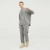 Acid wash unisex couple sweatsuit set bulk sale - Image 6