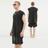 Mens summer set cap sleeve tank top set - Image 10