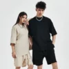 Waffle couple custom heavyweight shorts set - Image 7