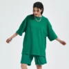 Waffle couple custom heavyweight shorts set - Image 4