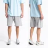 Mens track shorts with side buttons and stripes wholesale - Image 2