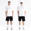 Mens track shorts with side buttons and stripes wholesale - Image 7