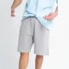 Mens track shorts with side buttons and stripes wholesale - Image 4