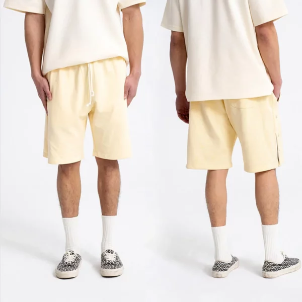 Mens shorts pants with side buttons and stripes bulk
