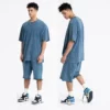 Stone wash vinatge mens short twin set - Image 7