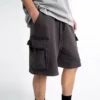 mens loose fit knee length shorts with cargo pockets wholesale - Image 2