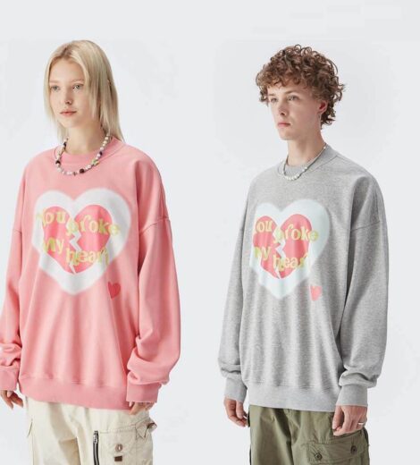 Unisex oversized crew neck jumper made in China