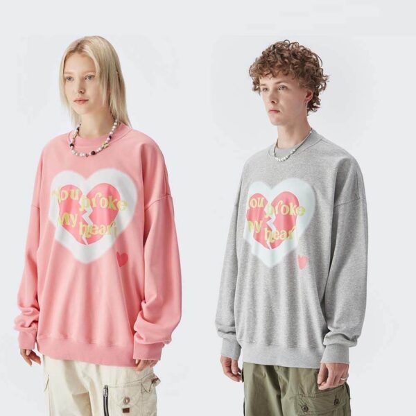 Unisex oversized crew neck jumper made in China