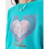 Custom silk screen printing cropped crew neck jumpers for woman - Image 5