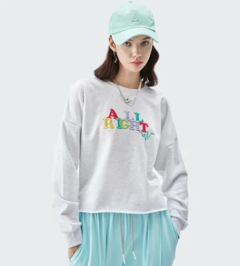 Custom 3d embroidery round neck sweatshirt jumper bulk sale China