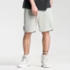 Vintage wash men cut and sew sweat shorts - Image 8