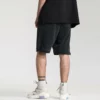 Vintage wash men cut and sew sweat shorts - Image 4