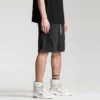 Vintage wash men cut and sew sweat shorts - Image 3