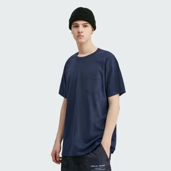 chest pocket custom design t shirt for mens