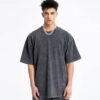 heavy weight mens shot sleeve crew neck acid wash t-shirt - Image 4