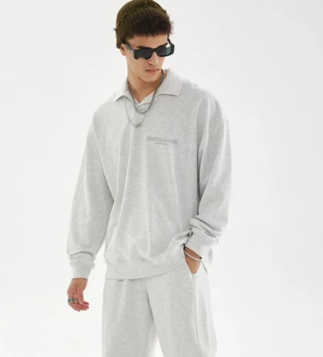 Customized printing logo mens sweatsuit set manufacturer