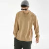 mens long sleve t shirt with ribbed collar - Image 7