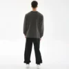 mens long sleve t shirt with ribbed collar - Image 3