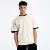 mens 90S vintage ringer t-shirt heavyweight - Image 2