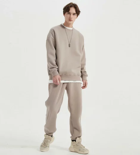 Mens custom loose fit drop shoulder sweatsuit
