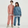 Custom couple tracksuit unisex loose fit tracksuit - Image 2
