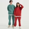 Custom couple tracksuit unisex loose fit tracksuit - Image 8