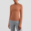 woman long sleeve slim fit thumb hole gym t-shirt - Image 2